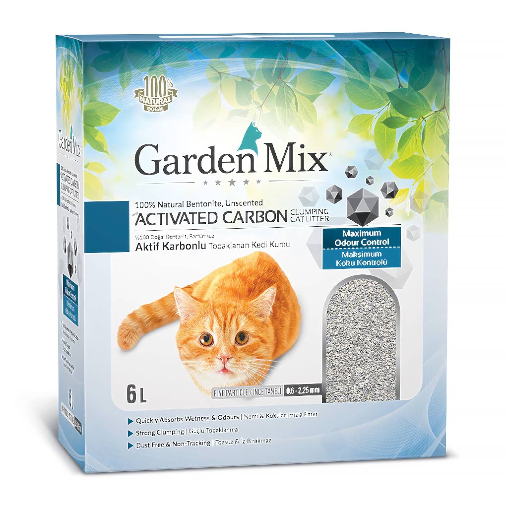 Gardenmix Bentonit Aktif Karbonlu Kedi Kumu 6 Lt