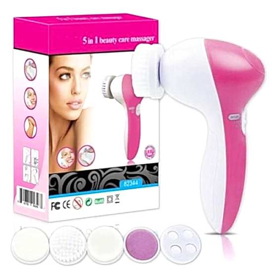 5 iN 1 Pilli Yüz Temizleme,Masaj ve Peeling Fırça seti