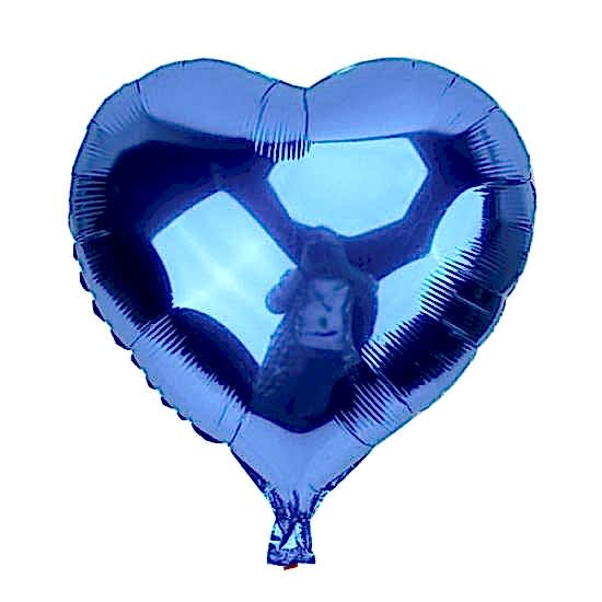 Mavi Kalp Folyo Balon 45 Cm.
