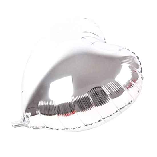 Gümüş Kalp Folyo Balon 45 Cm.