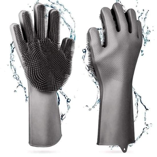 Sihirli Isıya Dayanıklı Silikon Çok Amaçlı Bulaşık Eldiven Fırçası Magic Gloves