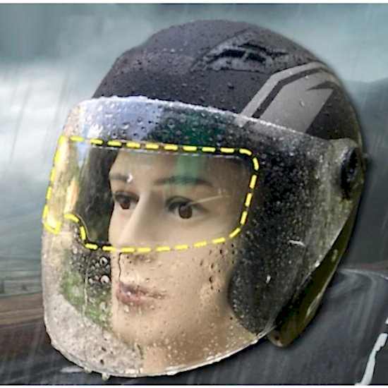 Motosiklet Kaskı Yağmur Kaydırıcı