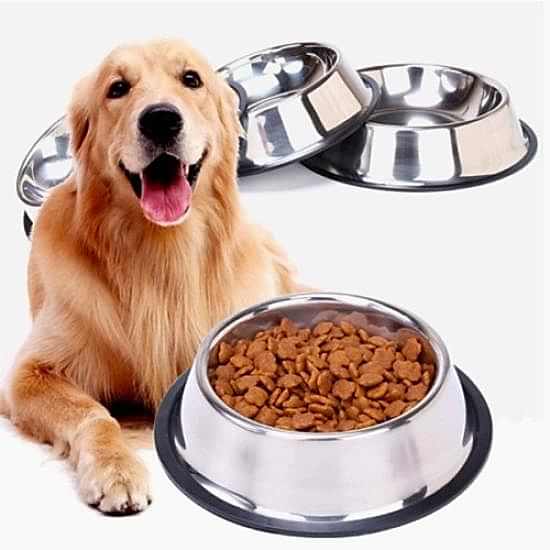 Paslanmaz Çelik Metal Mama Kabı 22 cm.