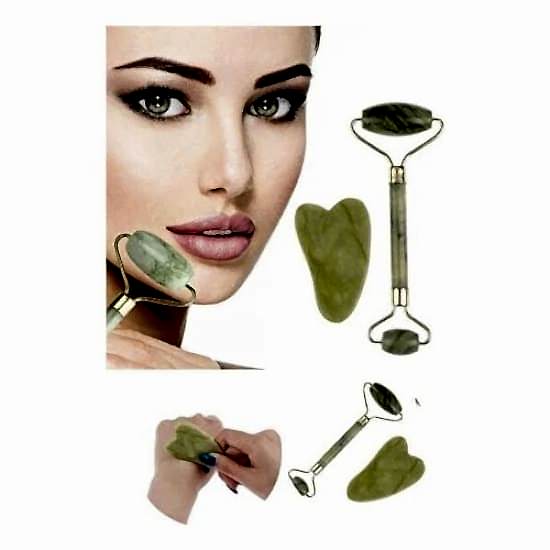 Jade Roller Gua Sha Taşı Seti