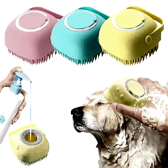 Şampuan Hazneli Kedi Köpek Yıkama Kesesi