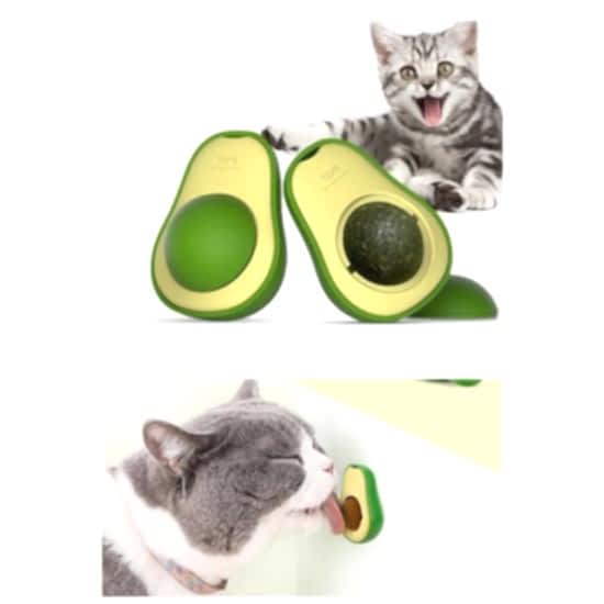 Avokado Tasarımlı Kedi Yalama Topu