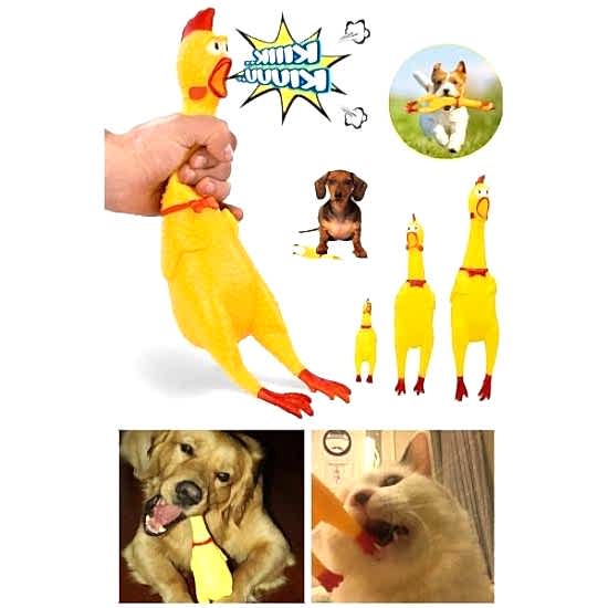 Ses Çıkaran Tavuk Kedi Köpek Oyuncağı 38 cm.