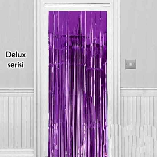 Işıltılı Duvar ve Kapı Perdesi Mor Renk