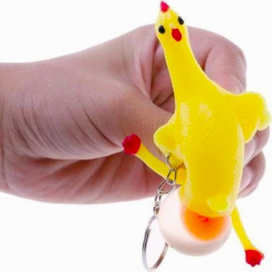 Squishy Yumurtlayan Tavuk Anahtarlık