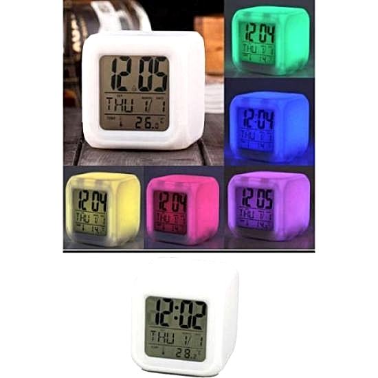 Renk Değiştiren Alarmlı Dijital Küp Saat