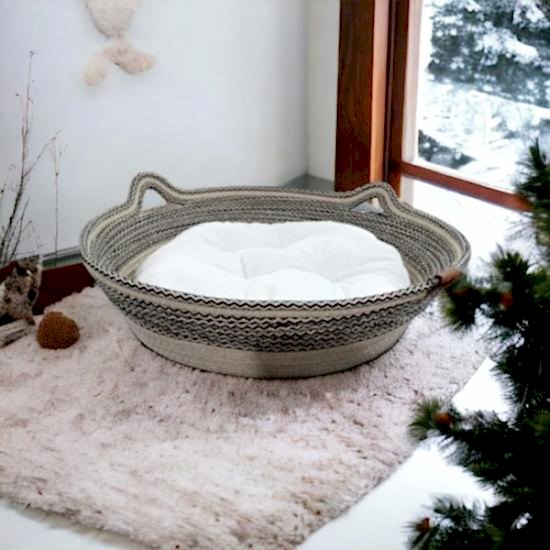 Decohandy 40 Cm Elyaflı Kedi Yatağı