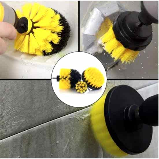 Matkap Ucuna Takılan 3’lü Fırça  Temizlik Seti