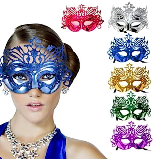 Hologramlı Balo Venedik Parti Maskesi 6 Adet