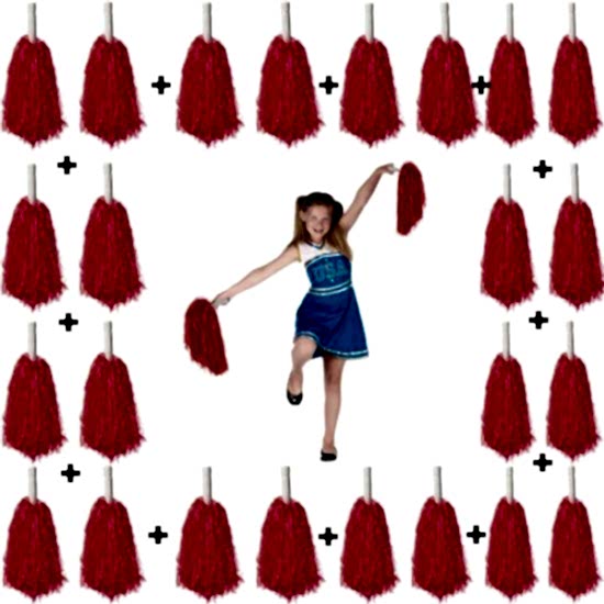 KIRMIZI GÖSTERİ PONPONLARI 12 ÇİFT