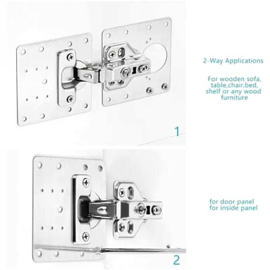Paslanmaz Çelik Menteşe Onarım Plakası