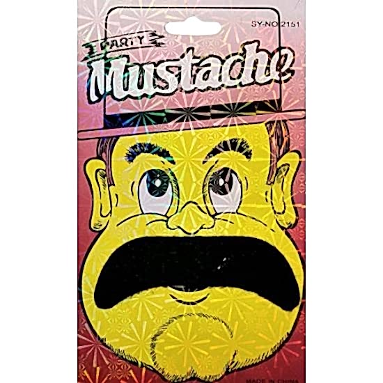 Siyah Renk Yapışkanlı Pala Bıyık