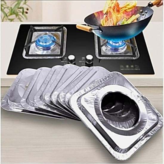 10 Adet Alüminyum Ocak Koruyucu Folyo