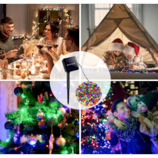 100 Led RGB Solar 12m