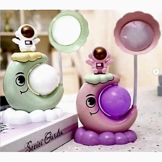 Çocuk Odası Ay ve Astronot Desenli Gece Lambası