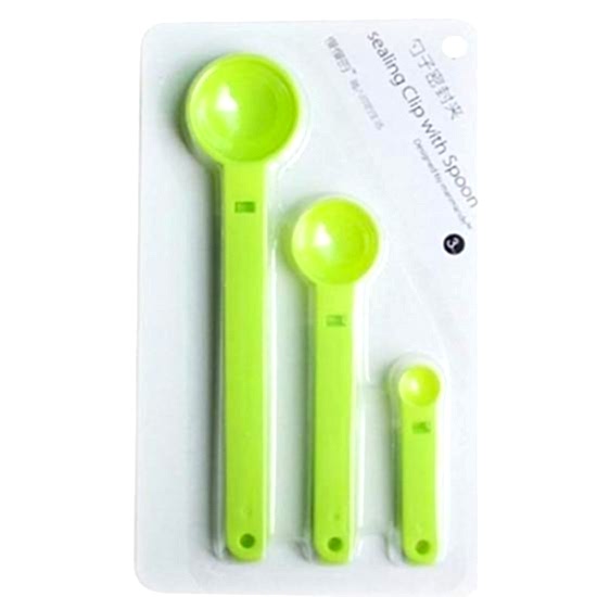 Ölçme Kaşıklı Poşet Klipsi 3’lü Paket