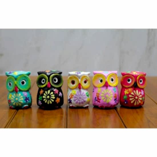 Ahşap 5’li Baykuş Seti Model 2