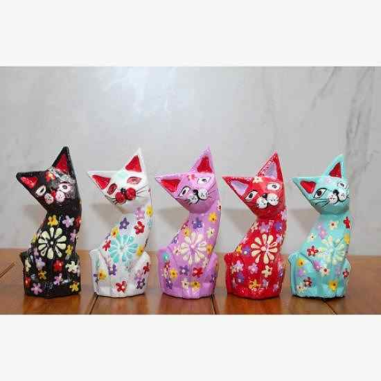 Ahşap 5’li Kedi Seti Model 2