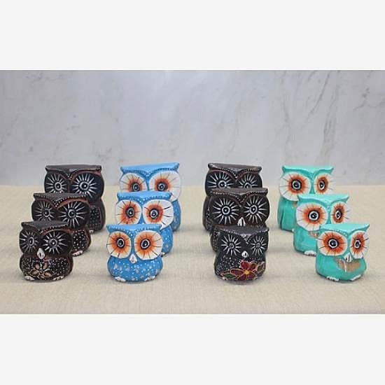 Ahşap 3’lü Baykuş Seti Model 5