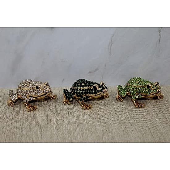 Swarovski Taşlı Minik Figür - Kurbağa Model 2