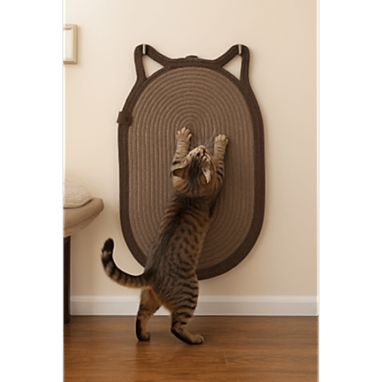 Mikopet Dekoratif Kedi Kulaklı Tırmalama Paspası