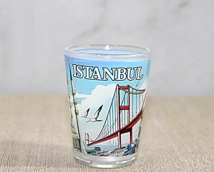 İstanbul Temalı Cam Shot Bardak
