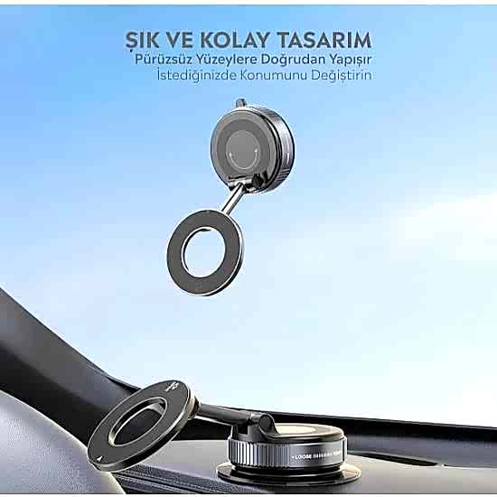 Vakumlu Manyetik Araç İçi Telefon Tutucu