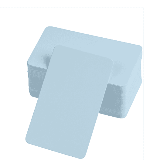 Boş Kelime Kartları 5x8 cm - 50 Adet Oval Kenarlı | Tabu & Not Kartları - Mavi