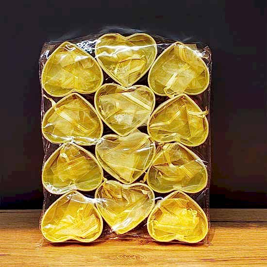 Sarı Kalpli Tül Kese