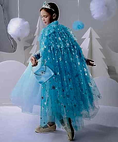 Karlar Ülkesi Elsa Frozen Mavi Pelerin – 80 cm Çocuk Pelerini