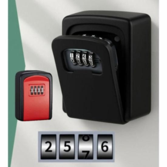 Siyah Şifreli Anahtar ve Eşya Saklama Güvenlik Kasası