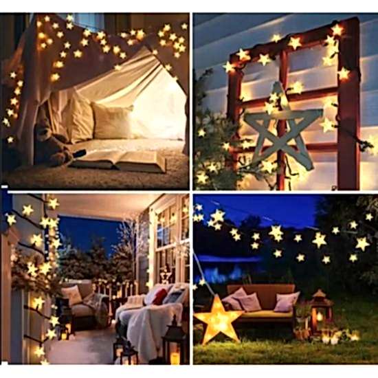 Solar 8 Fonksiyonlu 7 Metre 30 Yıldız LED