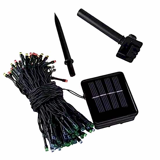 Solar Siyah Kablo Bahçe Aydınlatması