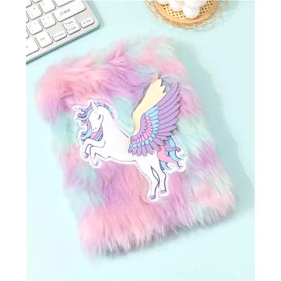 Unicorn Tasarımlı Peluş Hatıra Defteri