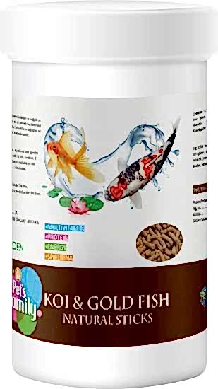 Pets Family Koı & Gold Fısh Natural Stıcks 1l/100g