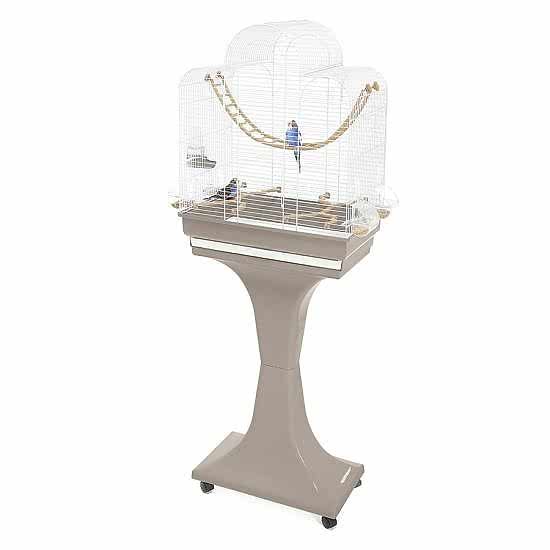 Imac Fıona Deluxe Ayaklı Kuş Kafesi Kahve/beyaz 50x30x65/136cm