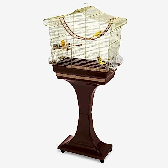 Imac Sofıa Ayaklı Kuş Kafesi Kahve/gold 62,5x33x61/132cm