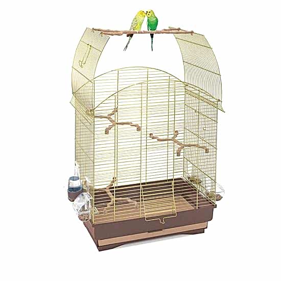 Imac Agata Üstü Açılır Kuş Kafesi Kahve/gold 58x33x62,5cm