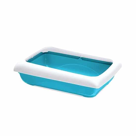 Imac Duo Kedi Tuvaleti + Kürek Mavi/beyaz 59x40x28cm