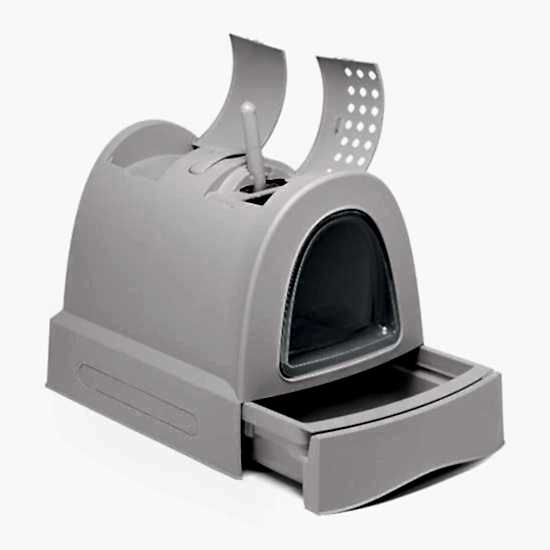 Imac Zuma Torbalı Kapalı Kedi Tuvaleti Gri 56x40x42,5cm