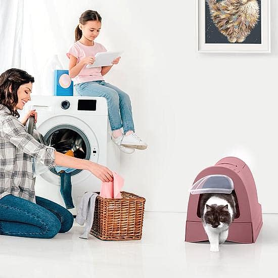Imac Zuma Torbalı Kapalı Kedi Tuvaleti Pembe 56x40x42,5cm