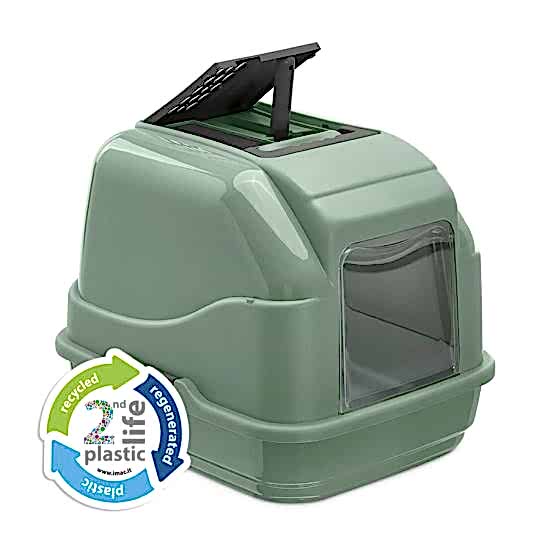 Imac Easy Cat 2nd Lıfe Kapalı Kedi Tuvaleti Yeşil 50x40x40cm