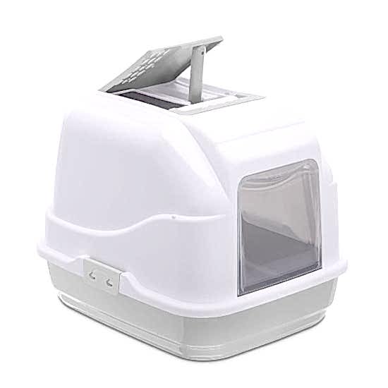 Imac Easy Cat Kapalı Kedi Tuvaleti Gri/beyaz 50x40x40cm