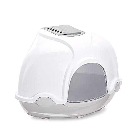 Imac Gınger Kapalı Köşe Kedi Tuvaleti Gri/beyaz 52x52x44,5cm