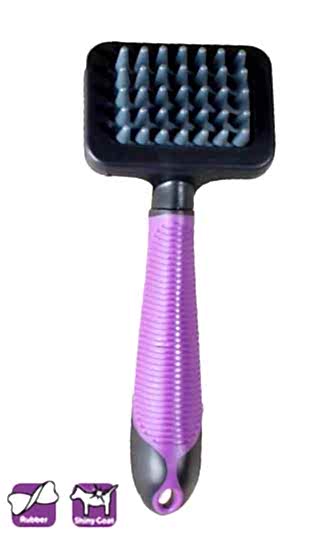 Karlıe Kedi Masaj Fırçası 8x7x4 Cm Mor-siyah