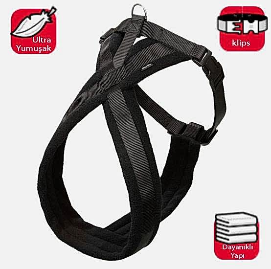 Karlıe Yumuşak Göğüs Tasma 42-50cm Siyah